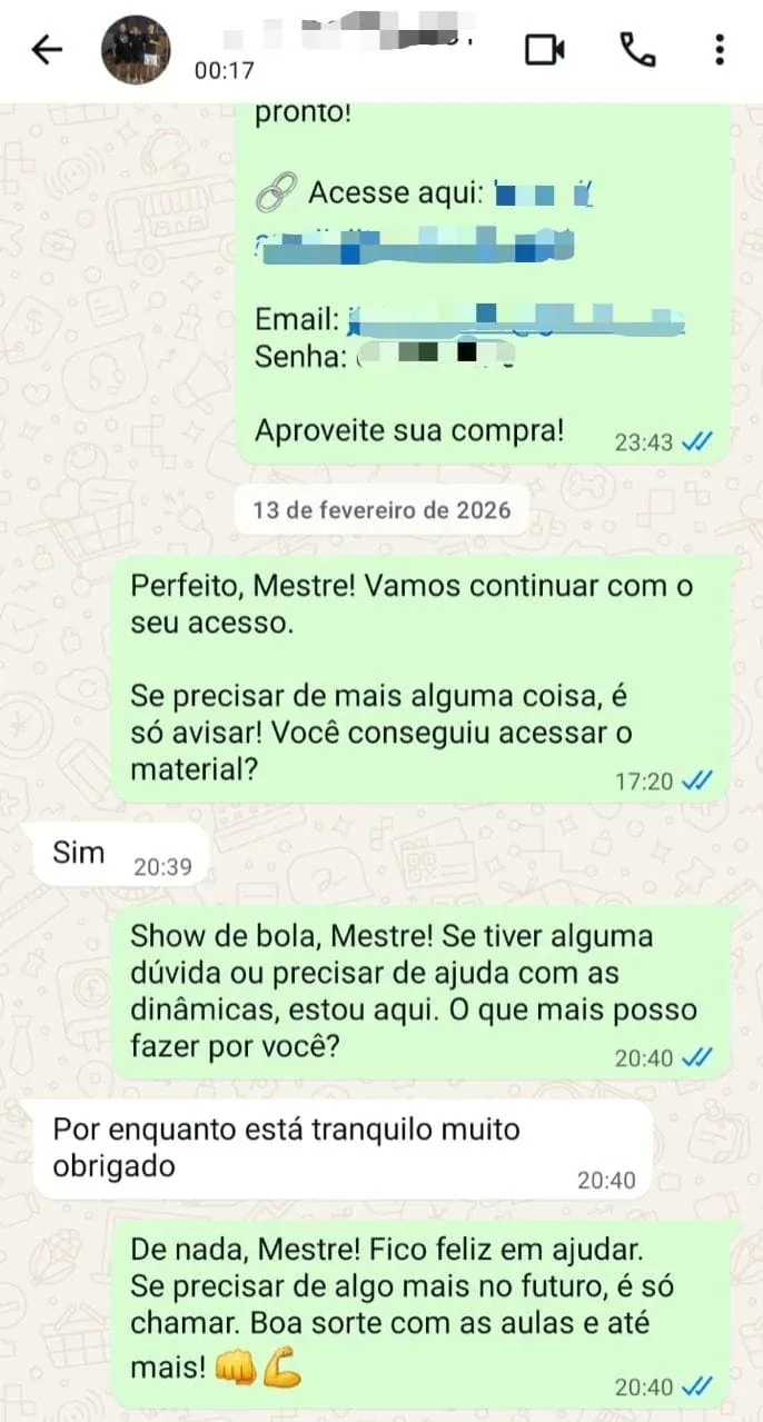 Conversa original do feedback 3